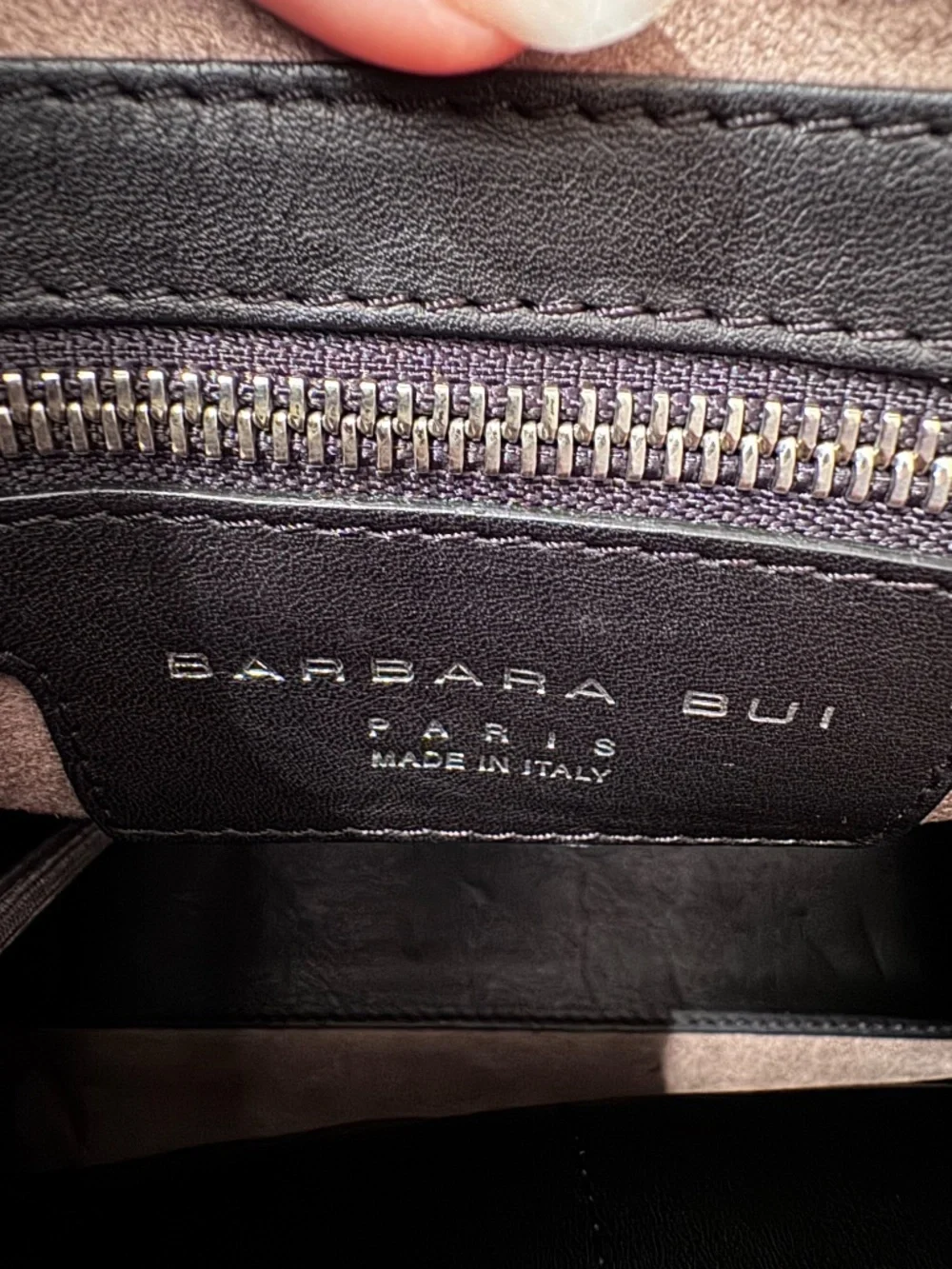 PRICE DROP TODAY 090926 Barbara Bui Black Leather & Python Trim Studded Tote